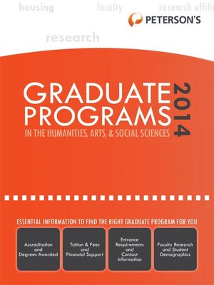 cover image of Graduate Programs in the Humanities, Arts & Social Sciences 2014 (Grad 2)